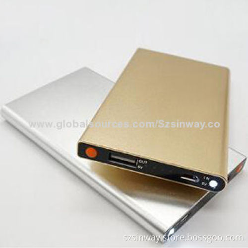 4,300mAh LED Flashlight Thin New Battery Power Banks with 5V DC/1A Input